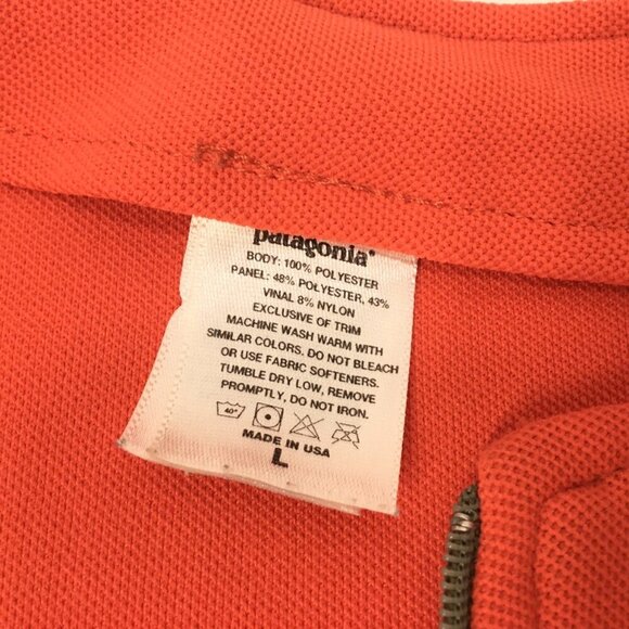 Patagonia Cycling Jersey Vtg Y2K Bike 1/2 Zip Short Sleeve Large USA Red Gray - Picture 9 of 10